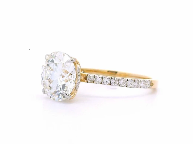 18 karaat geelgouden ring met 3,39 crt. diamant - afbeelding 1 van  10