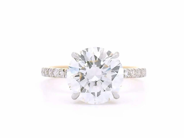 18 karaat geelgouden ring met 3,39 crt. diamant - afbeelding 5 van  10