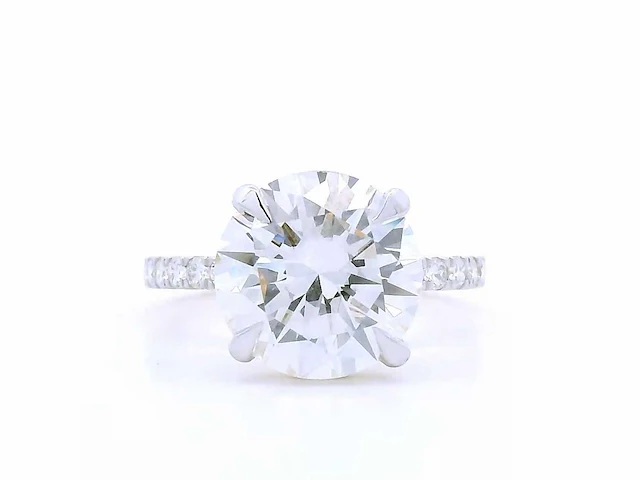 18 karaat geelgouden ring met 4,36 crt. diamant - afbeelding 6 van  6