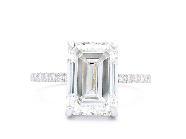 18 karaat geelgouden ring met 4,41 crt. diamant - afbeelding 1 van  7