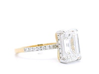 18 karaat geelgouden ring met 4,41 crt. diamant - afbeelding 3 van  7