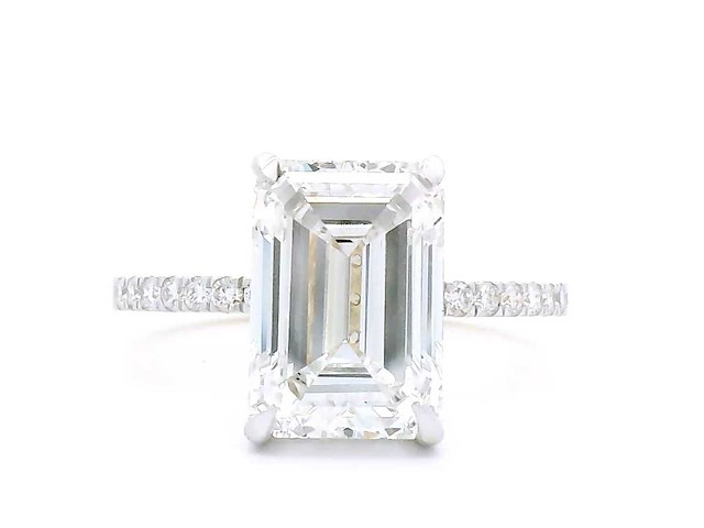 18 karaat geelgouden ring met 4,41 crt. diamant - afbeelding 7 van  7