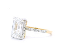 18 karaat geelgouden ring met 4,41 crt. diamant - afbeelding 1 van  6