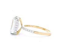 18 karaat geelgouden ring met 4,41 crt. diamant - afbeelding 4 van  6