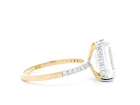 18 karaat geelgouden ring met 4,41 crt. diamant - afbeelding 5 van  6