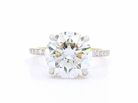 18 karaat geelgouden ring met 4,41 crt. diamant - afbeelding 1 van  7