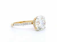 18 karaat geelgouden ring met 4,41 crt. diamant - afbeelding 6 van  7