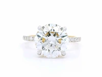 18 karaat geelgouden ring met 4,41 crt. diamant - afbeelding 7 van  7