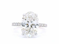 18 karaat geelgouden ring met 4,51 crt. diamant - afbeelding 1 van  7