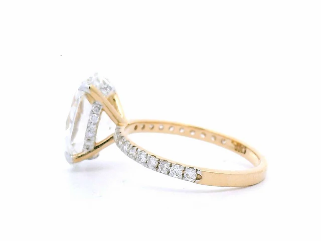 18 karaat geelgouden ring met 4,51 crt. diamant - afbeelding 3 van  7