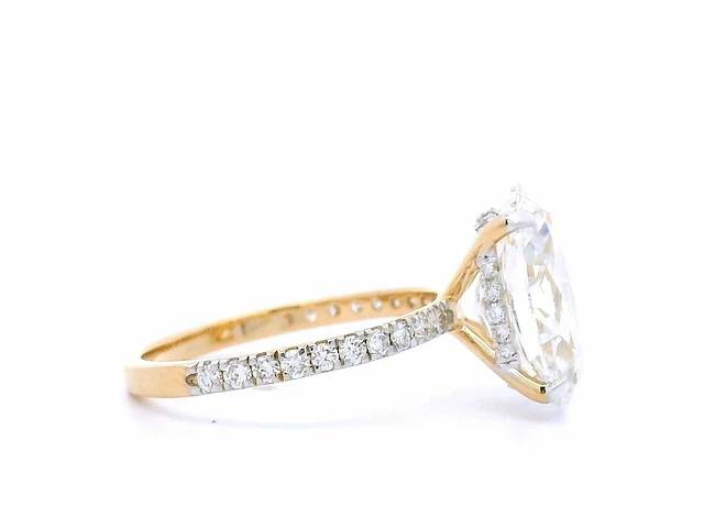 18 karaat geelgouden ring met 4,51 crt. diamant - afbeelding 4 van  7
