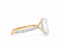18 karaat geelgouden ring met 4,51 crt. diamant - afbeelding 4 van  7