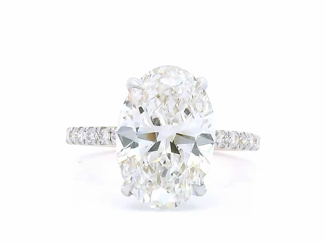 18 karaat geelgouden ring met 4,51 crt. diamant - afbeelding 7 van  7