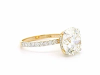 18 karaat geelgouden ring met 4,57 crt. diamant - afbeelding 6 van  9