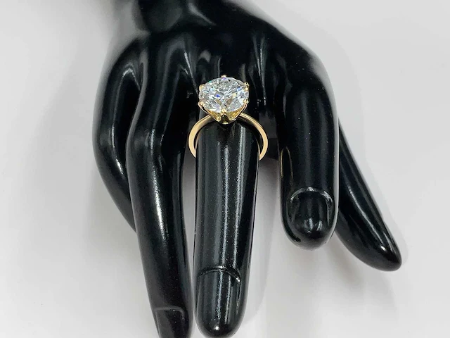 18 karaat geelgouden ring met 4,88 crt. diamant - afbeelding 3 van  8