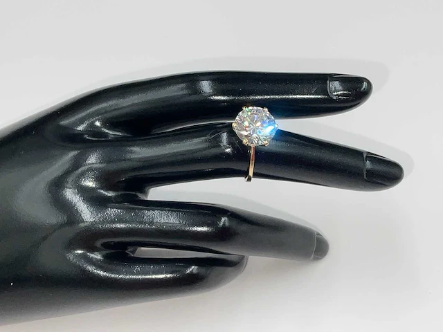 18 karaat geelgouden ring met 4,88 crt. diamant - afbeelding 6 van  8