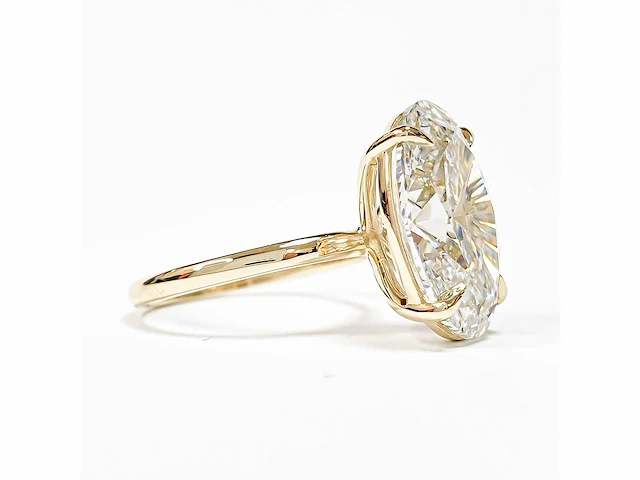 18 karaat geelgouden ring met 5,01 crt. diamant - afbeelding 10 van  12