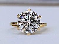18 karaat geelgouden ring met 5,06 crt. diamant - afbeelding 11 van  11