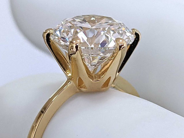 18 karaat geelgouden ring met 5,06 crt. diamant - afbeelding 3 van  11