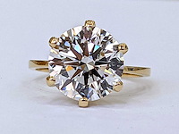 18 karaat geelgouden ring met 5,06 crt. diamant - afbeelding 9 van  11