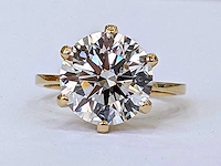 18 karaat geelgouden ring met 5,51 crt. diamant - afbeelding 1 van  9
