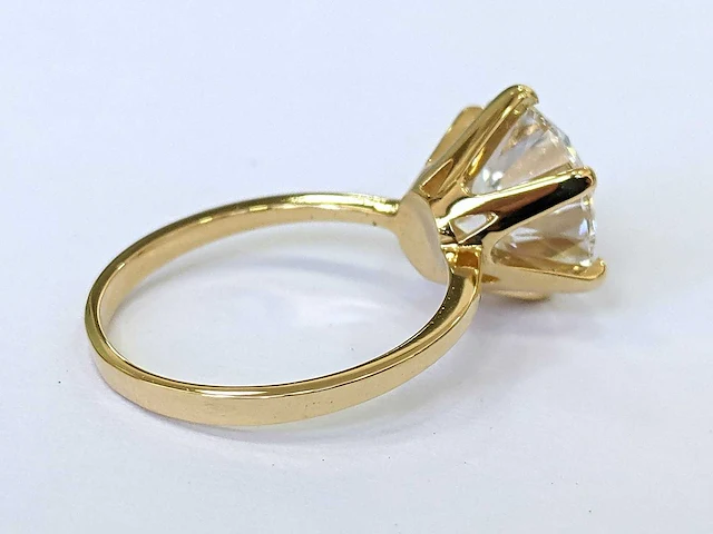 18 karaat geelgouden ring met 5,51 crt. diamant - afbeelding 6 van  9