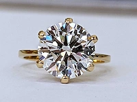 18 karaat geelgouden ring met 5,51 crt. diamant - afbeelding 9 van  9