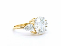 18 karaat geelgouden ring met 5,86 crt. diamant. - afbeelding 4 van  7
