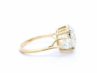 18 karaat geelgouden ring met 5,86 crt. diamant. - afbeelding 5 van  7