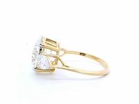 18 karaat geelgouden ring met 5,86 crt. diamant. - afbeelding 5 van  7