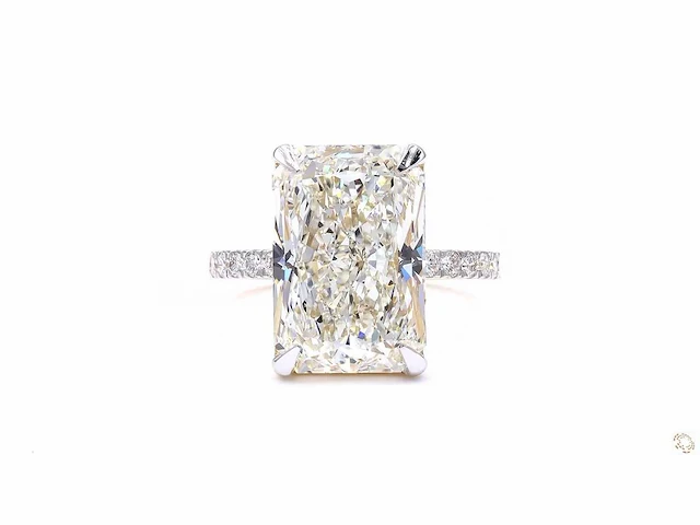 18 karaat geelgouden ring met 8,35 crt. diamant. - afbeelding 1 van  8