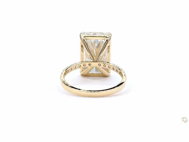 18 karaat geelgouden ring met 8,35 crt. diamant. - afbeelding 6 van  8