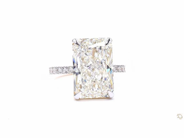 18 karaat geelgouden ring met 8,35 crt. diamant. - afbeelding 7 van  8