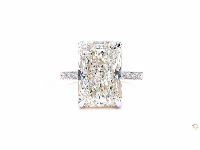 18 karaat geelgouden ring met 8,35 crt. diamant. - afbeelding 8 van  8