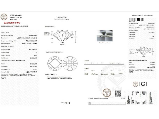 18 karaat witgoud met 5,01 crt. diamant - afbeelding 2 van  8