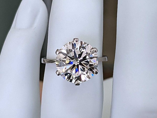 18 karaat witgoud met 5,01 crt. diamant - afbeelding 4 van  8
