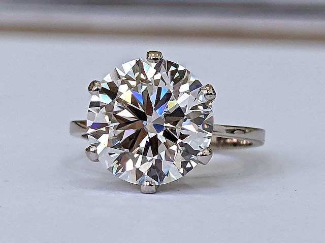 18 karaat witgoud met 5,01 crt. diamant - afbeelding 5 van  8