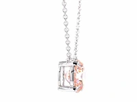 18 karaat witgouden ketting met 3,00 crt. diamant - afbeelding 6 van  7