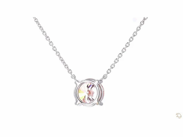 18 karaat witgouden ketting met 3,00 crt. diamant - afbeelding 7 van  7