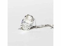 18 karaat witgouden ketting met 3,01 crt. diamant. - afbeelding 7 van  9
