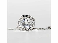 18 karaat witgouden ketting met 5,04 crt. diamant. - afbeelding 13 van  13
