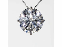 18 karaat witgouden ketting met 5,04 crt. diamant. - afbeelding 6 van  13