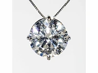 18 karaat witgouden ketting met 5,04 crt. diamant. - afbeelding 8 van  13