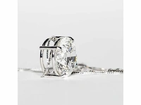 18 karaat witgouden ketting met 5,04 crt. diamant. - afbeelding 9 van  13