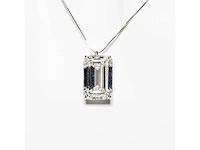 18 karaat witgouden ketting met 7,01 crt. diamant - afbeelding 3 van  8