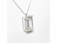 18 karaat witgouden ketting met 7,01 crt. diamant - afbeelding 6 van  8