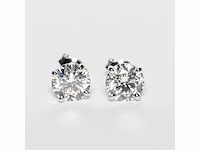 18 karaat witgouden oorstekers met 5,09 crt. diamant - afbeelding 1 van  9