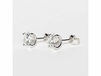18 karaat witgouden oorstekers met 5,09 crt. diamant - afbeelding 7 van  9