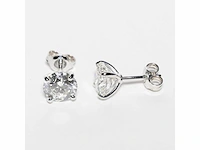18 karaat witgouden oorstekers met 5,09 crt. diamant - afbeelding 8 van  9