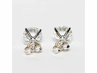 18 karaat witgouden oorstekers met 5,09 crt. diamant - afbeelding 9 van  9